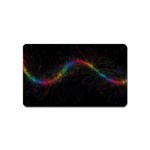 Background Light Glow Lines Colors Magnet (Name Card) Front