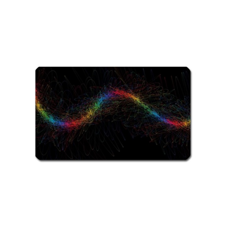 Background Light Glow Lines Colors Magnet (Name Card)