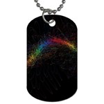 Background Light Glow Lines Colors Dog Tag (Two Sides) Front