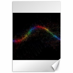 Background Light Glow Lines Colors Canvas 12  x 18  