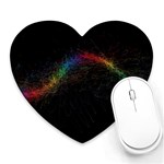 Background Light Glow Lines Colors Heart Mousepads Front