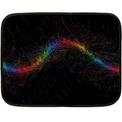 Background Light Glow Lines Colors Fleece Blanket (Mini)