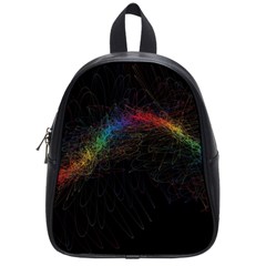 Background Light Glow Lines Colors School Bag (small) by Nexatart