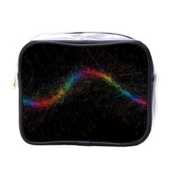 Background Light Glow Lines Colors Mini Toiletries Bags