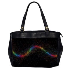 Background Light Glow Lines Colors Office Handbags (2 Sides) 