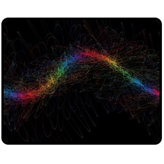 Background Light Glow Lines Colors Fleece Blanket (Medium) 