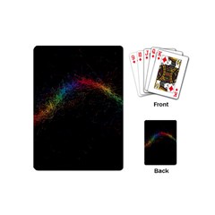 Background Light Glow Lines Colors Playing Cards (Mini) 