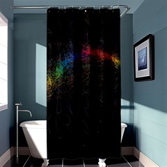 Background Light Glow Lines Colors Shower Curtain 36  X 72  (stall)  by Nexatart