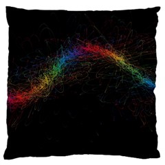 Background Light Glow Lines Colors Large Cushion Case (One Side)