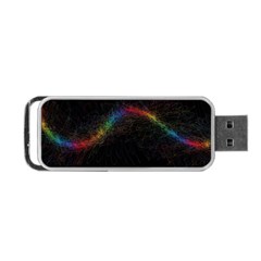 Background Light Glow Lines Colors Portable USB Flash (One Side)