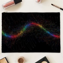 Background Light Glow Lines Colors Cosmetic Bag (xxl)  by Nexatart