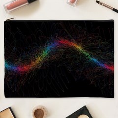 Background Light Glow Lines Colors Cosmetic Bag (XXXL) 