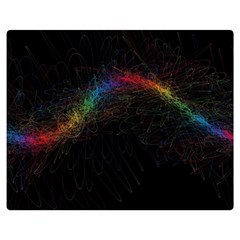 Background Light Glow Lines Colors Double Sided Flano Blanket (Medium) 