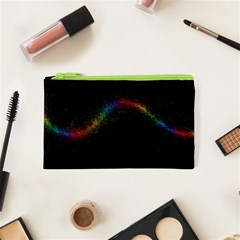 Background Light Glow Lines Colors Cosmetic Bag (XS)