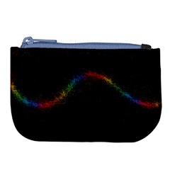 Background Light Glow Lines Colors Large Coin Purse by Nexatart