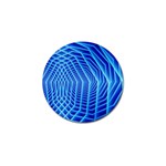 Blue Background Light Glow Abstract Art Golf Ball Marker Front