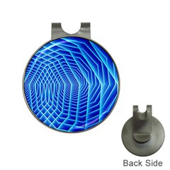 Blue Background Light Glow Abstract Art Hat Clips With Golf Markers by Nexatart