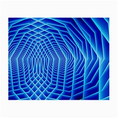 Blue Background Light Glow Abstract Art Small Glasses Cloth by Nexatart