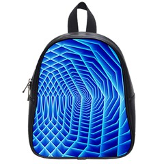 Blue Background Light Glow Abstract Art School Bag (small) by Nexatart