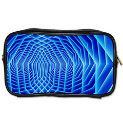 Blue Background Light Glow Abstract Art Toiletries Bags 2-side by Nexatart