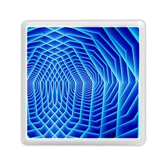 Blue Background Light Glow Abstract Art Memory Card Reader (square)  by Nexatart