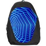 Blue Background Light Glow Abstract Art Backpack Bag Front