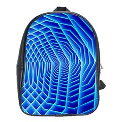 Blue Background Light Glow Abstract Art School Bag (xl) by Nexatart