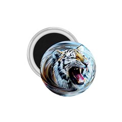 Tiger Animal Art Swirl Decorative 1 75  Magnets by Nexatart