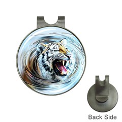 Tiger Animal Art Swirl Decorative Hat Clips With Golf Markers by Nexatart