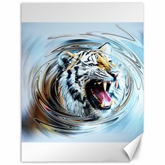 Tiger Animal Art Swirl Decorative Canvas 12  X 16   by Nexatart