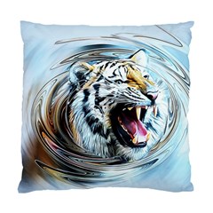 Tiger Animal Art Swirl Decorative Standard Cushion Case (two Sides) by Nexatart