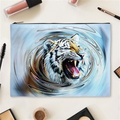 Tiger Animal Art Swirl Decorative Cosmetic Bag (xl) by Nexatart