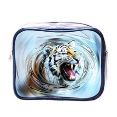 Tiger Animal Art Swirl Decorative Mini Toiletries Bags by Nexatart