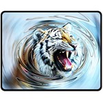 Tiger Animal Art Swirl Decorative Fleece Blanket (Medium)  60 x50  Blanket Front