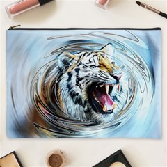 Tiger Animal Art Swirl Decorative Cosmetic Bag (xxxl)  by Nexatart