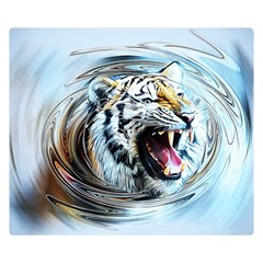 Tiger Animal Art Swirl Decorative Double Sided Flano Blanket (small)  by Nexatart