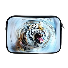 Tiger Animal Art Swirl Decorative Apple Macbook Pro 17  Zipper Case by Nexatart