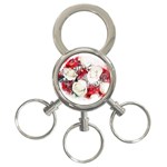 Flowers Roses Bouquet Art Nature 3-Ring Key Chains Front