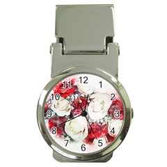 Flowers Roses Bouquet Art Nature Money Clip Watches by Nexatart