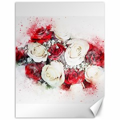 Flowers Roses Bouquet Art Nature Canvas 12  X 16   by Nexatart