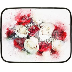 Flowers Roses Bouquet Art Nature Double Sided Fleece Blanket (mini)  by Nexatart