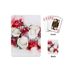 Flowers Roses Bouquet Art Nature Playing Cards (mini)  by Nexatart