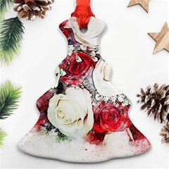 Flowers Roses Bouquet Art Nature Christmas Tree Ornament (two Sides) by Nexatart