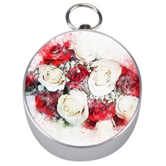 Flowers Roses Bouquet Art Nature Silver Compasses by Nexatart