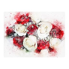 Flowers Roses Bouquet Art Nature Double Sided Flano Blanket (mini)  by Nexatart