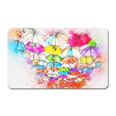 Umbrella Art Abstract Watercolor Magnet (rectangular) by Nexatart