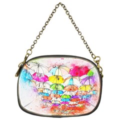 Umbrella Art Abstract Watercolor Chain Purses (one Side)  by Nexatart