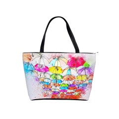 Umbrella Art Abstract Watercolor Shoulder Handbags by Nexatart