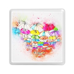 Umbrella Art Abstract Watercolor Memory Card Reader (square) 