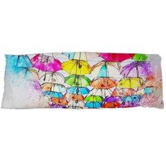 Umbrella Art Abstract Watercolor Body Pillow Case (dakimakura)